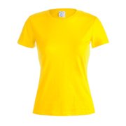 Camiseta amarilla de mujer algodon 150 grs