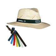 Sombrero de paja con cinta de color