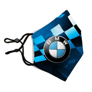 Mascarilla con logo BMW bordado y es reutilizable