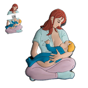 Pendrive mama con bebe lactante marcaje a medida