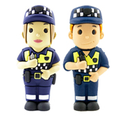 Pendrive muñecos Policia local con logo
