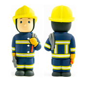 Pendrive bombero muñeco 3D con logo al por mayor