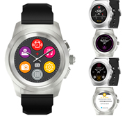 Smartwatch hibrido con agujas mecanicas y pantalla tactil