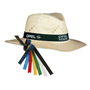 Sombrero de paja con cinta de color