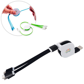 Cable usb yoyo multiconector para moviles android y iPhone