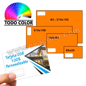 USB tarjetas personalizadas pendrive entrega express - Evacolor